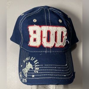 Budweiser blue fitted distressed hat